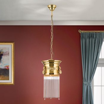   ADELE függőlámpa, arany, szecessziós ORION HL 6-1488/1 gold/Stäbchen