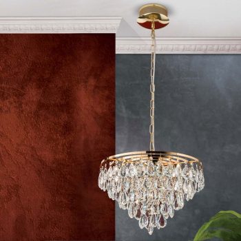   CELESTE csillár, Modern kristály, ORION-MOLECZ HL 6-1617/12 gold  (exkl. 12x12V/G4/20W)