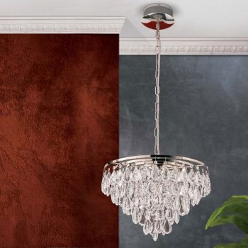   CELESTE csillár, Modern kristály, ORION-MOLECZ HL 6-1617/12 chrom (exkl. 12x12V/G4/20W)