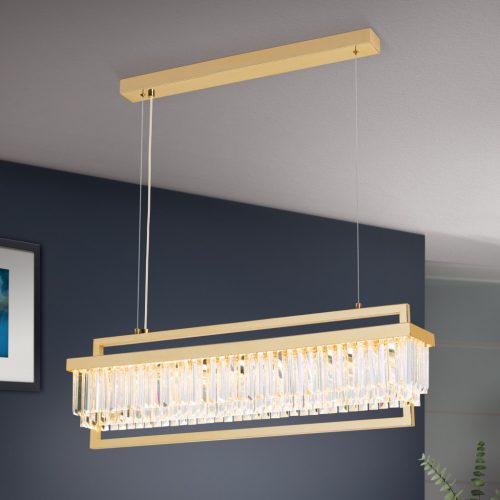 PRISM modern kristály függőlámpa, Orion-Molecz HL 6-1701/90x17 gold (LED80W/6400lm/3000