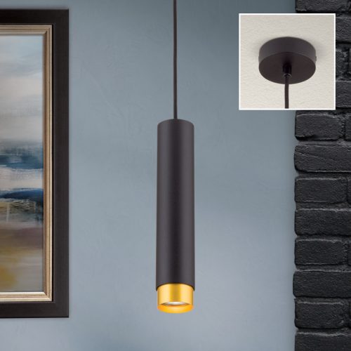 MARTINI modern függőlámpa, Orion-Molecz HL 6-1709/1 schwarz-gold (exkl GU10/13W)
