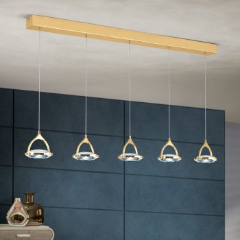   MOON modern kristály függőlámpa, Orion-Molecz HL 6-1710/5 gold (LED34W/1500lm/3000K)