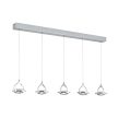 MOON modern kristály függőlámpa, Orion-Molecz HL 6-1710/5 chrom (LED34W/1500lm/3000K)