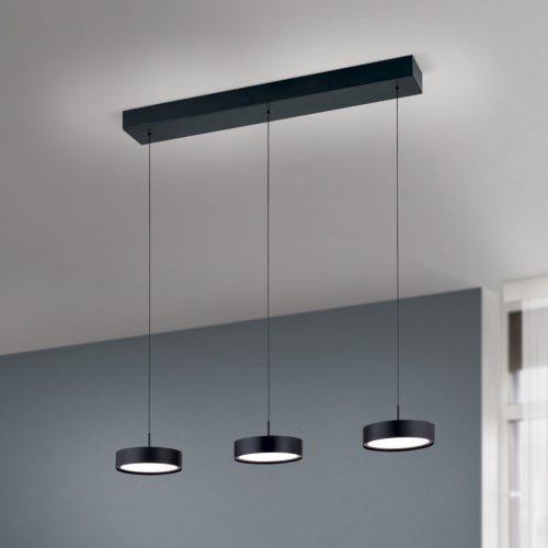 TEIDE modern függőlámpa, Orion-Molecz HL 6-1712/3 schwarz-matt(LED72W/6000lm/
