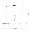 SNOWWHITE modern függőlámpa, Orion-Molecz HL 6-1804/5 schwarz-MS (exkl. 5xG9/20W)