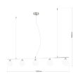 SNOWWHITE modern függőlámpa, Orion-Molecz HL 6-1804/5 satin (exkl. 5xG9/20W)