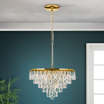   CELESTE modern kristály függőlámpa, Orion-Molecz HL 6-1806/9 gold (exkl. 9xG9/40W)