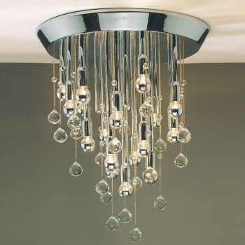   GALAXI mennyezeti lámpa, Modern kristály, ORION-MOLECZ DL 7-190/19/52 chrom   (exkl 19xE14/40W)