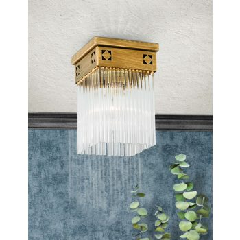   ART QUATRO mennyezeti lámpa, Szecessziós, ORION-MOLECZ DL 7-616/1 Alt-bronze  (1xE27)