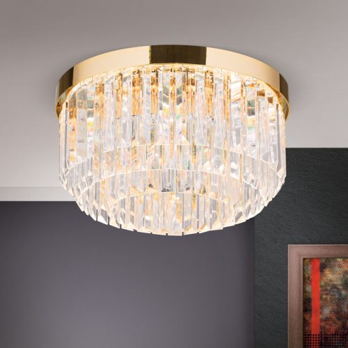 PRISM modern kristály mennyezeti lámpa, Orion-Molecz-DL 7-666/35 gold (LED40W/3200lm/3000K)