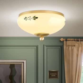   LANDHAUS rusztikus mennyezeti lámpa, Orion-Molecz-DL 7-672 MS/champ-grün (1xE27)