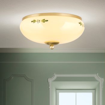   LANDHAUS rusztikus mennyezeti lámpa, Orion-Molecz-DL 7-673 MS/champ-grün (2xE27)