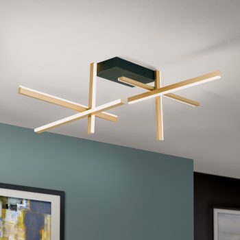   STARGATE LED mennyezeti lámpa ,Modern, ORION LEUCHTEN-MOLECZ DL 7-689 gold-schwarz