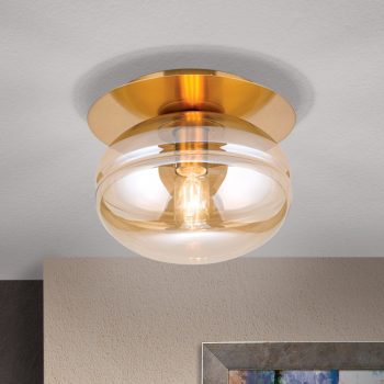   CHARD mennyezeti lámpa, matt arany, ORION DL 7-787/1 schwarz/rauch (fIlluE27/T45)