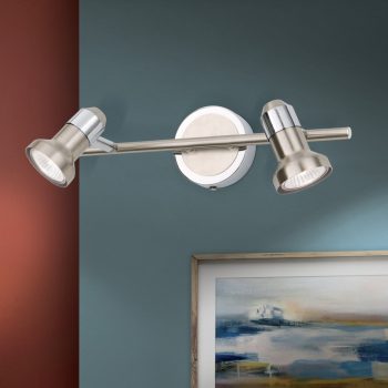   SEBA modern spotlámpa Orion-Molecz Str 10-390/2 satin (exkl 2xGU10/35W)