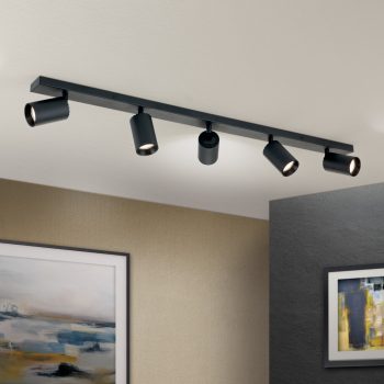   SEAN modern spotlámpa Orion-Molecz Str 10-493/5 schwarz (exkl. 5xGU10/13W)