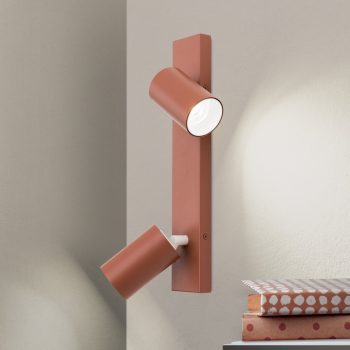   PENN modern spotlámpa Orion-Molecz Str 10-496/2 korallenrot (exkl.GU10/13W)