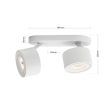 SPECTER modern spotlámpa Orion-Molecz Str 10-602/2 weiß (LED2x11W/2x700lm/DTW)
