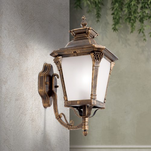 AIKO klasszikus kültéri lámpa, Orion-Molecz AL 11-1138/1 Patina/aufwärts (1xE27)