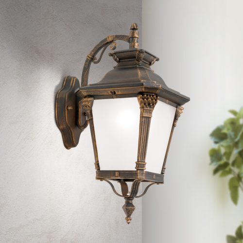 AIKO klasszikus kültéri lámpa, Orion-Molecz AL 11-1138/1 Patina/abwärts (1xE27)