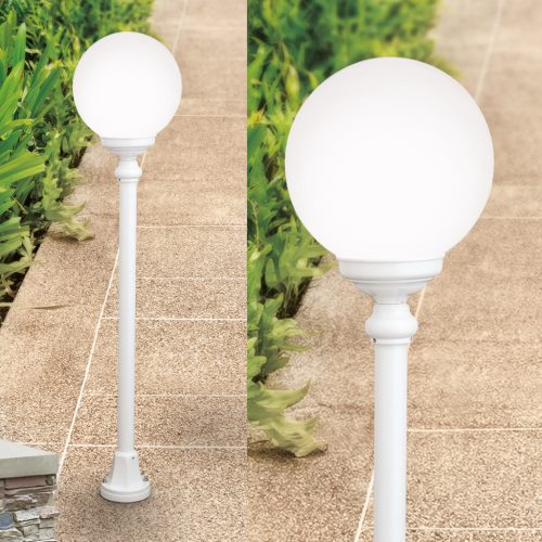 REIKA klasszikus kültéri lámpa, Orion-Molecz AL 11-1173/1 weiß (1xE27 H104cm)
