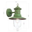 LEONIE klasszikus kültéri lámpa, Orion-Molecz AL 11-1205 Vintage/grün (1xE27)