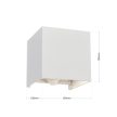 CUBE-S modern kültéri lámpa, Orion-Molecz AL 11-1314 weiß/Sensor(LED13W/700lm/3000