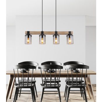 LILA függőlámpa vintage, GLOBO-LIGHTING, 15555-4H