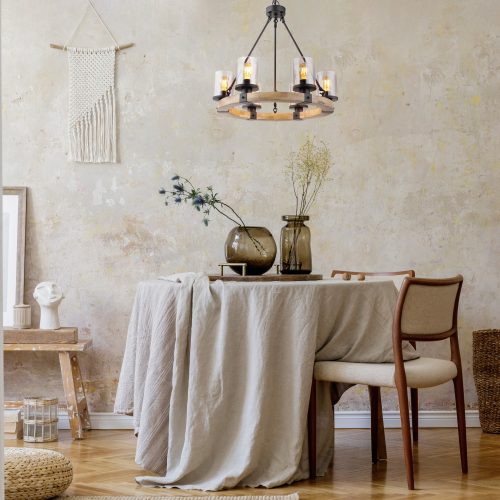 LILA függőlámpa vintage, GLOBO-LIGHTING, 15555-6H