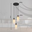BACKEY függőlámpa modern, GLOBO-LIGHTING, 15799-3H
