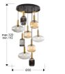 NORMA LED csillár modern, Schuller, 225090D