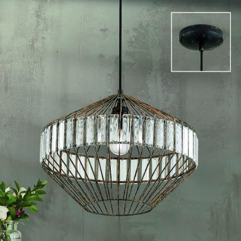   PALACE függőlámpa, kristály, ORION-Molecz-HL 6-1645/1 Antik  (1xE27)              