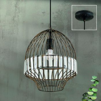   PALACE függőlámpa, kristály, ORION-Molecz-HL 6-1646/1 Antik  (1xE27)              