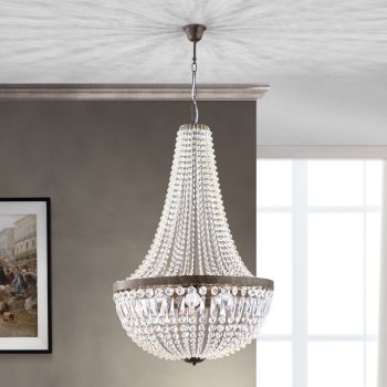   ARILA csillár-függeszték, kristály, ORION-Molecz-HL 6-1497/6 Antik      (6xE27)          