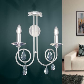   GIADA fali lámpa, kristály, ORION-Molecz-WA 2-1136/2 silber-matt (2xE14)         