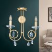 GIADA fali lámpa, kristály, ORION-Molecz-WA 2-1136/2 gold-matt  (2xE14)          