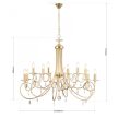 GIADA csillár, kristály, ORION-Molecz-LU 1670/6+6 gold-matt  (12xE14)         