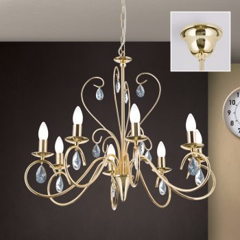   ALESSIA csillár-függeszték, kristály, ORION-Molecz-LU 1658/8 gold         (8xE14)          