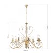 ALESSIA csillár-függeszték, kristály, ORION-Molecz-LU 1658/8 gold         (8xE14)          