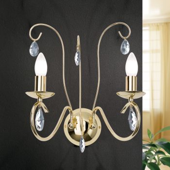   ALESSIA fali lámpa, kristály, ORION-Molecz-WA 2-1093/2 gold       (2xE14)          