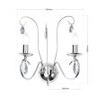 ALESSIA fali lámpa, kristály, ORION-Molecz-WA 2-1093/2 chrom      (2xE14)          