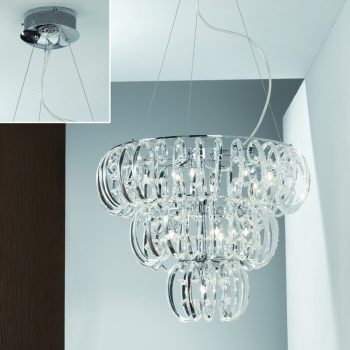   GAVINO csillár, kristály, ORION-Molecz-HL 6-1676/15 chrom (exkl. 15x12V/20W)   