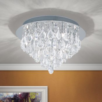   CELESTE mennyezeti lámpa, kristály, ORION-Molecz-DLU 2401/45 chrom  (exkl9x12V/G4/20W)   