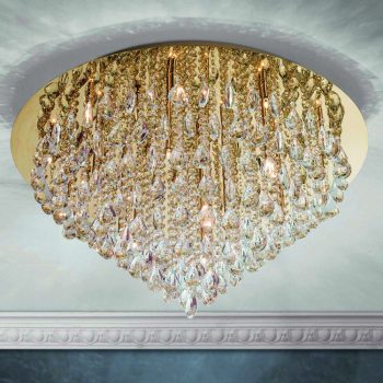   CELESTE mennyezeti lámpa, kristály, ORION-Molecz-DLU 2401/75 gold   (exkl. 20x12V/20W)   