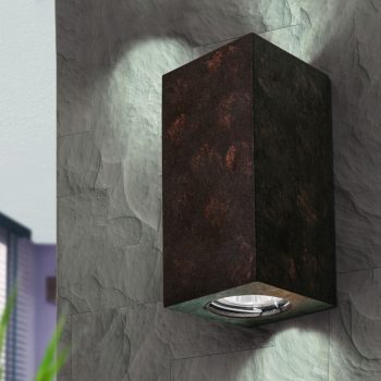   CUBE fali lámpa, Rusztikus, ORION-Molecz-WA 2-1322 Rost   (exkl 2xGU10/max10WLED)