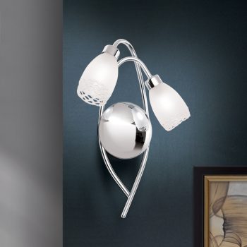   CARLA fali lámpa, Modern, ORION-Molecz-WA 2-1149/2 chrom  (exkl. 2xG9/28W)     