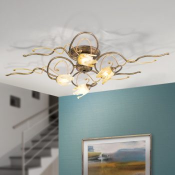   LILIA mennyezeti lámpa, Rusztikus, ORION-Molecz-DL 7-500/4 Florentiner (exkl. 4xG9/40W) 