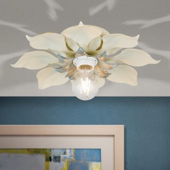   FLOWER mennyezeti lámpa, Florentin, ORION-Molecz-DL 7-577/1 Antik/Elfenbein (1xE27)      