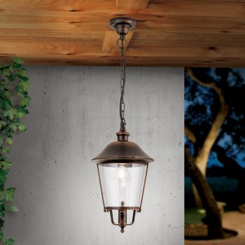   KENZO kültéri lámpa, Modern, ORION-Molecz-AL 11K/360.02 schw.-kupfer   (HL/1xE27) 