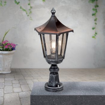   HERMINE kültéri lámpa, Klasszikus, ORION-Molecz-AL 11K/82513/A schwarz-silber (H50cm)   